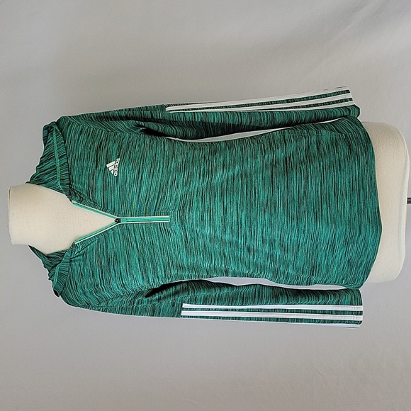 Adidas Climalite Lightweight Hoodie Top Green Size Small - Picture 3 of 14